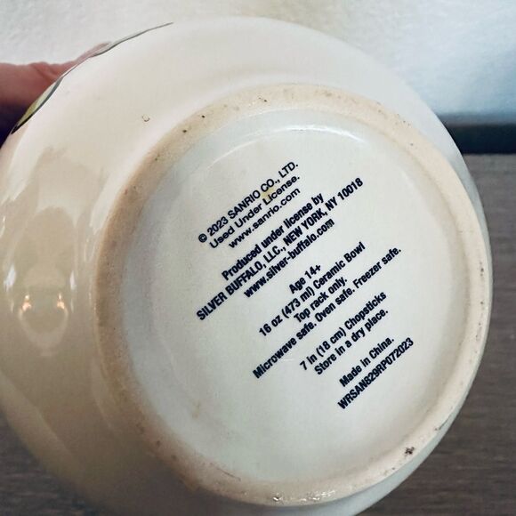 Sanrio Keroppi Ramen Noodle Ceramic Dinner Bowl Cup - Picture 5 of 5